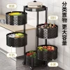 Kitchen multi-functional storage rack without drilling holes, floor-standing multi-layer moisture-proof vegetable basket storage rack, layer by layer movable full image